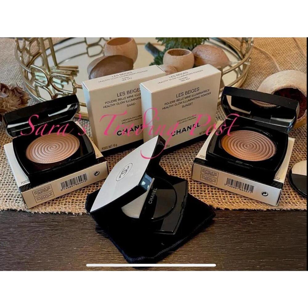 1 CHANEL Les Beiges Belle Mine Poudre Healthy Glow ILLUMINATING POWDER SUNSET